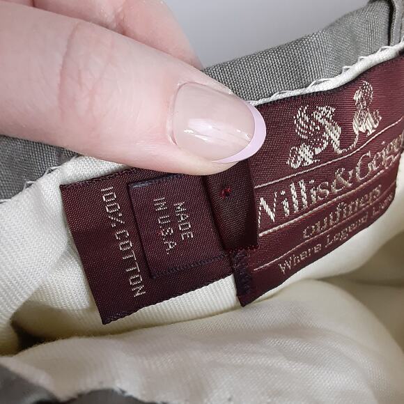 Vintage Willis & Geiger Bush Poplin Mens 32 Utility Field Pants Green Cargo 80s - Picture 8 of 15